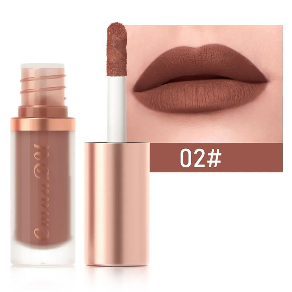 1pcs Waterproof Matte Velvet Lip Glaze Moisturizing Long Lasting Non-stick Cup Not Easy To Fade Lip Gloss Lipstick Makeup Qme 2