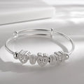 New Arrive Fine Wholesale 925 Sterling Silver for Woman Heart Bangles Lady Bracelets Wedding Party Jewelry Holiday Designer Qme Default Title