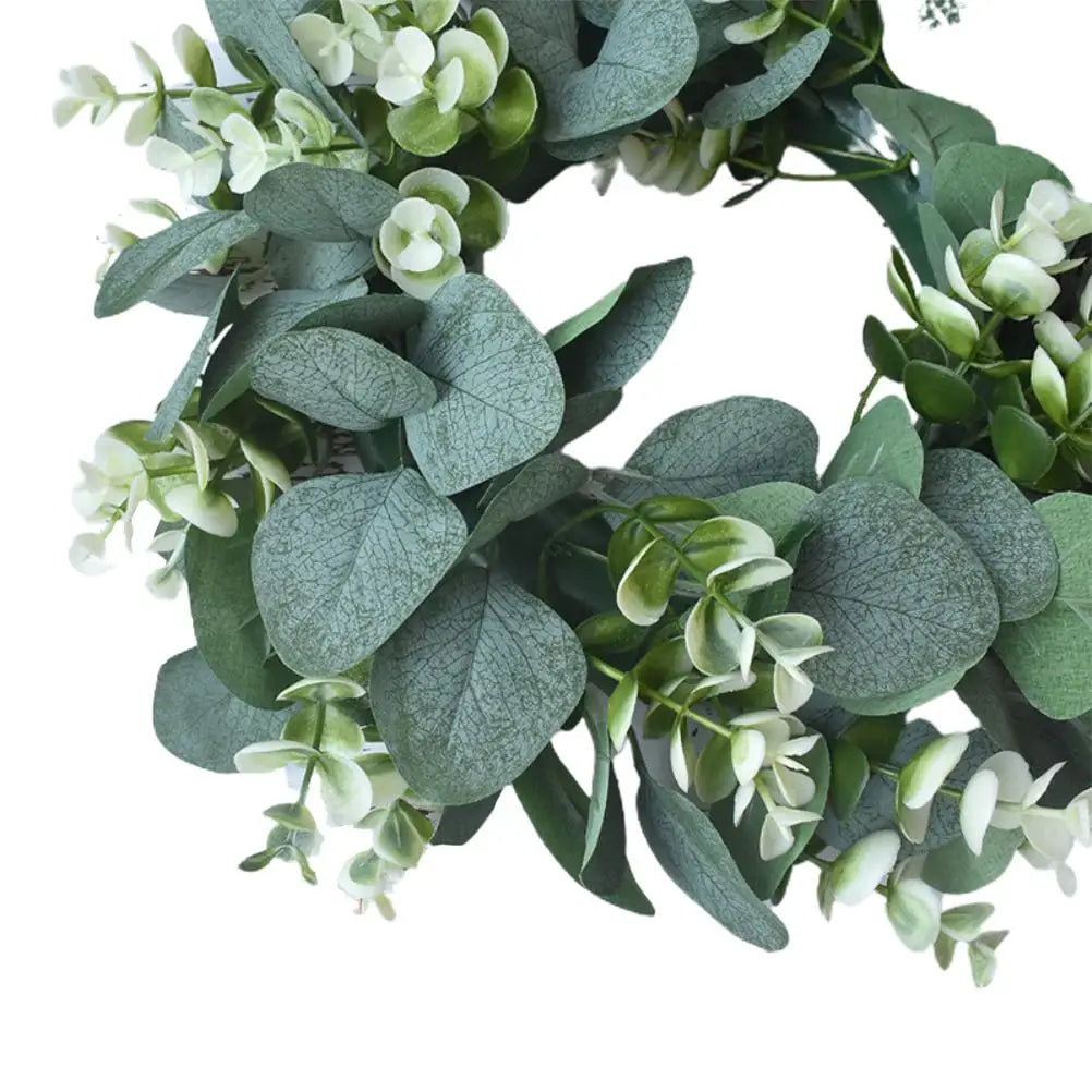 Artificial Green Wreath Wall Hanging Wreath Spring Door Decoration for Indoor Outdoor Artificial Wreath Door Decoration Qme