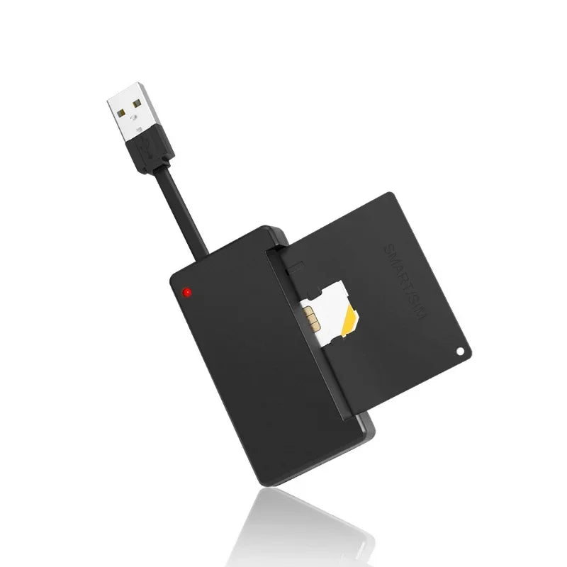 USB 2.0 smart Card Reader memory for ID Bank EMV electronic DNIE dni citizen sim cloner connector adapter PC computer Qme
