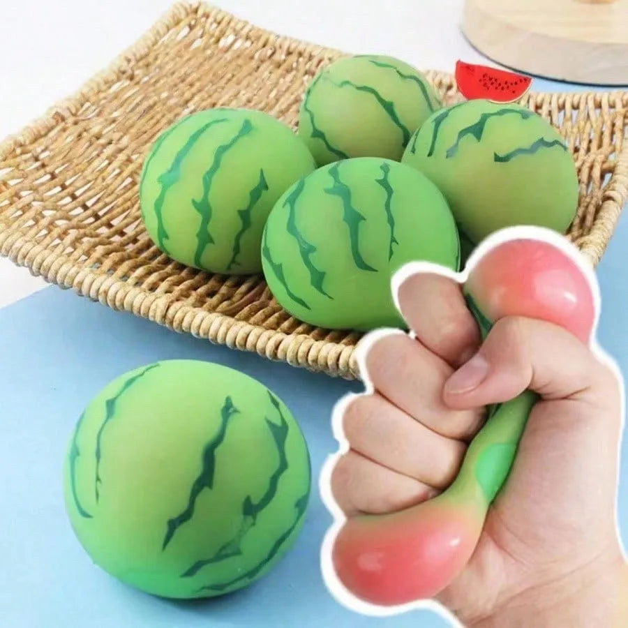 Simualted Watermelon Soft Slow-rising Toy Green Striped Stress Toy for Kids and Adults Creative Party Realistic Decor Fun Gift Qme