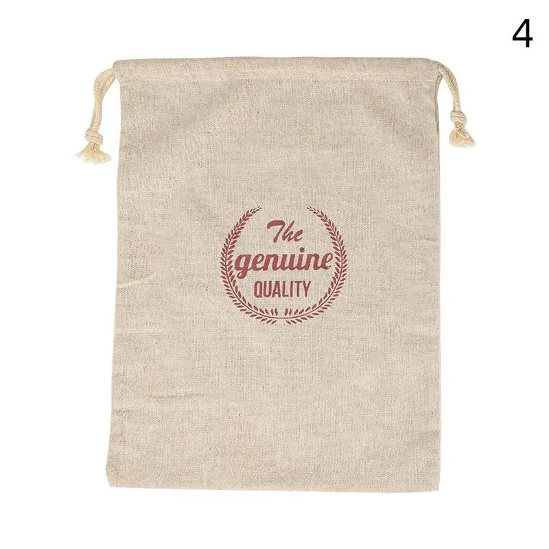 Linen Bread Bag Reusable Baguette Cotton Drawstring Storage Bag Loaf Homemade Bread Fresh Eco Friendly Keeping For Baguette Qme 4