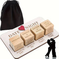 Date Night Dice 4PCS After Dark Edition Date Night Wooden Dice Game for Couples Wood Reusable Couple Anniversary Date Dice Qme 4PCS Set