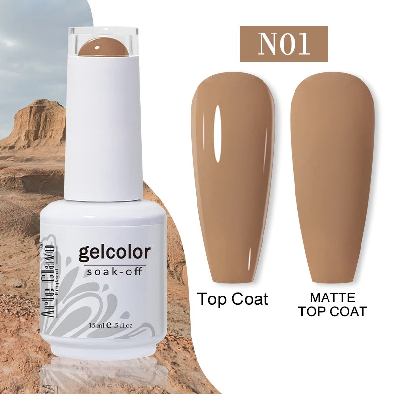 Arte Clavo Gel Nail Polishes Pink Nude Hybrid Lak Manicure