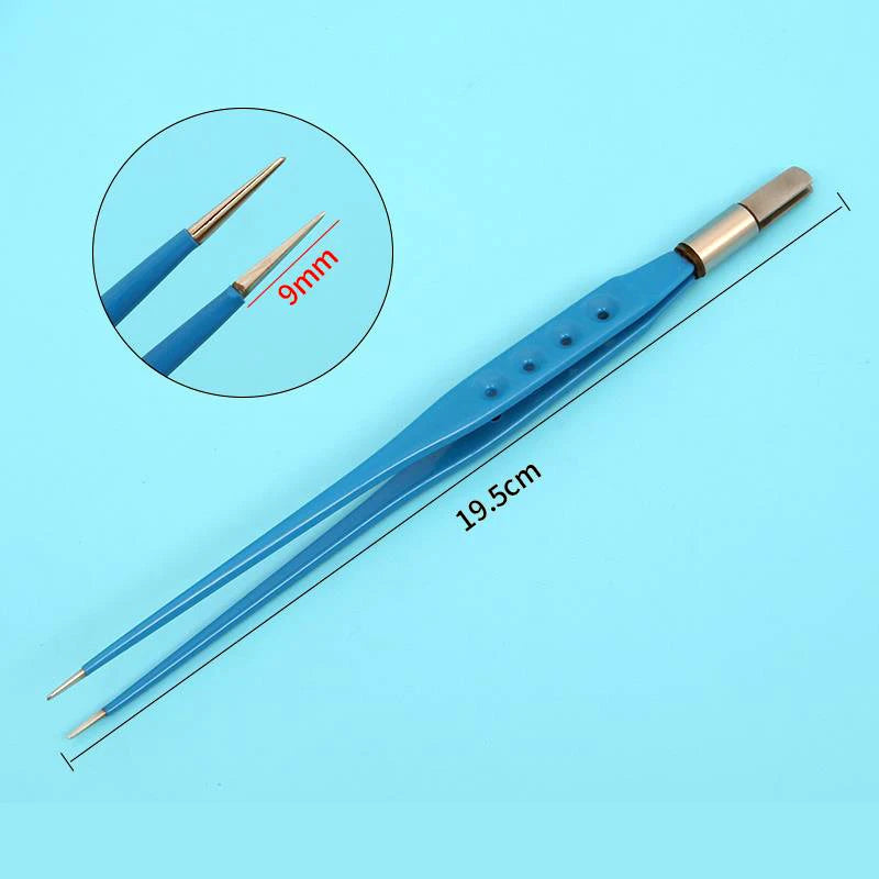 Autoclavable Frequency Electrosurgical Bipolar Coagulation Forceps Qme Black & Silver