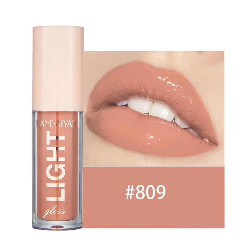 12 Colors Mirror Pearl Lip Gloss Long-lasting Moisturizing Shine Glitter Lip Glaze Waterproof Glass Liquid Lipstick Women Makeup Qme 09