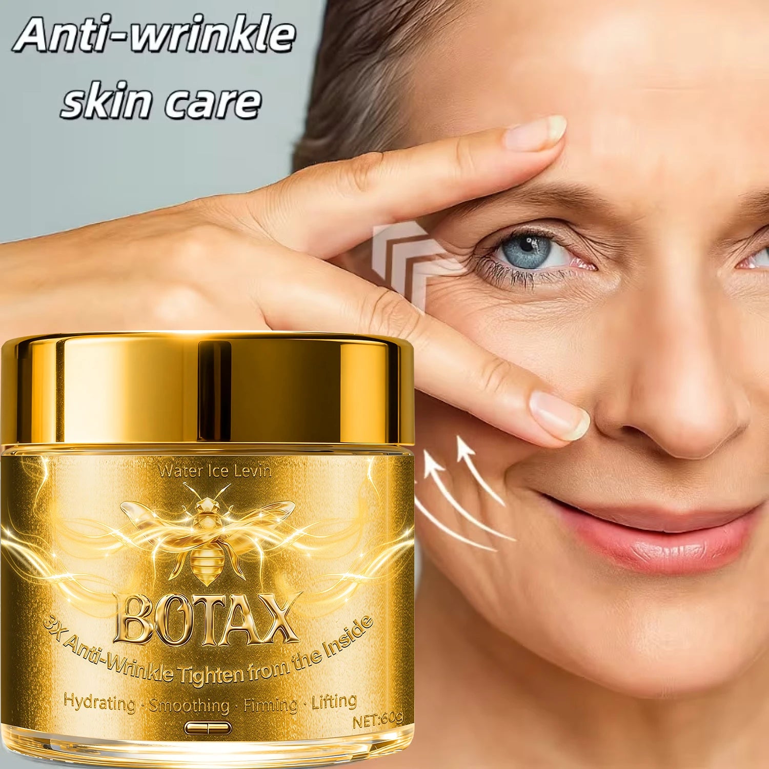 Bee Venom Anti-Aging Face Cream with Hyaluronic Acid & Retinol, Deeply Moisturizes & Firms Skin, All Skin Types. Qme