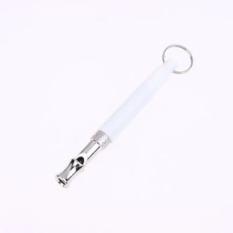Ultrasonic Flute Dog Bark Controller Adjustable Training Whistle Qme White A