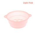 Foldable Silicone Face Ice Bath Bowl Portable Basin Facial Plunge Qme Light pink