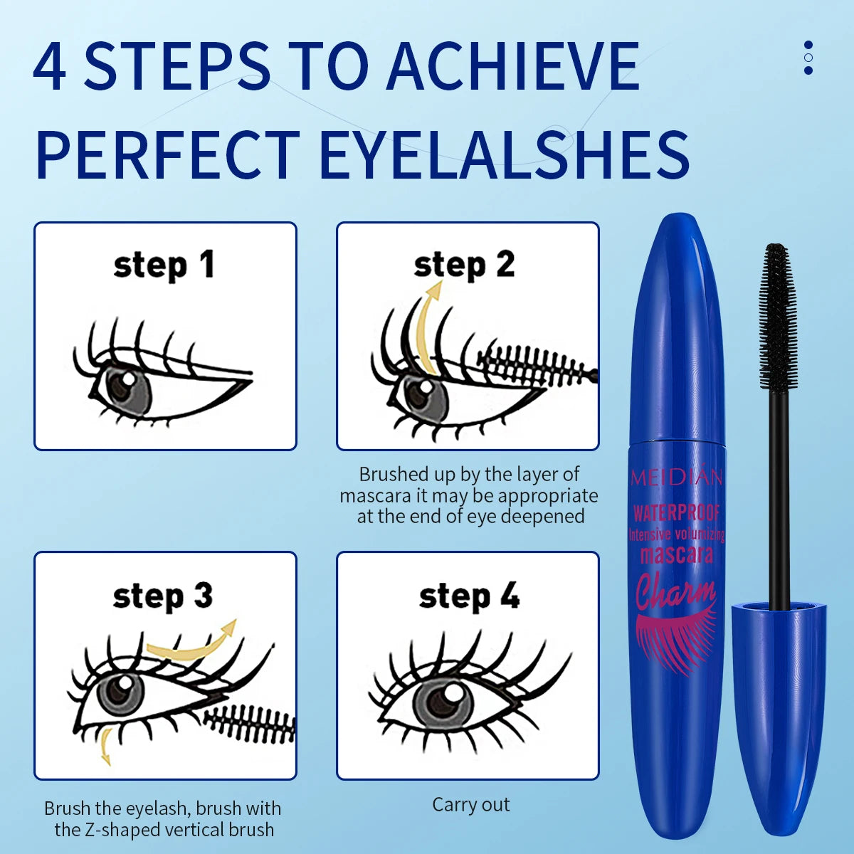 Black Eye Waterproof Stain Resistant Durable Non Caking Easy Apply Qme