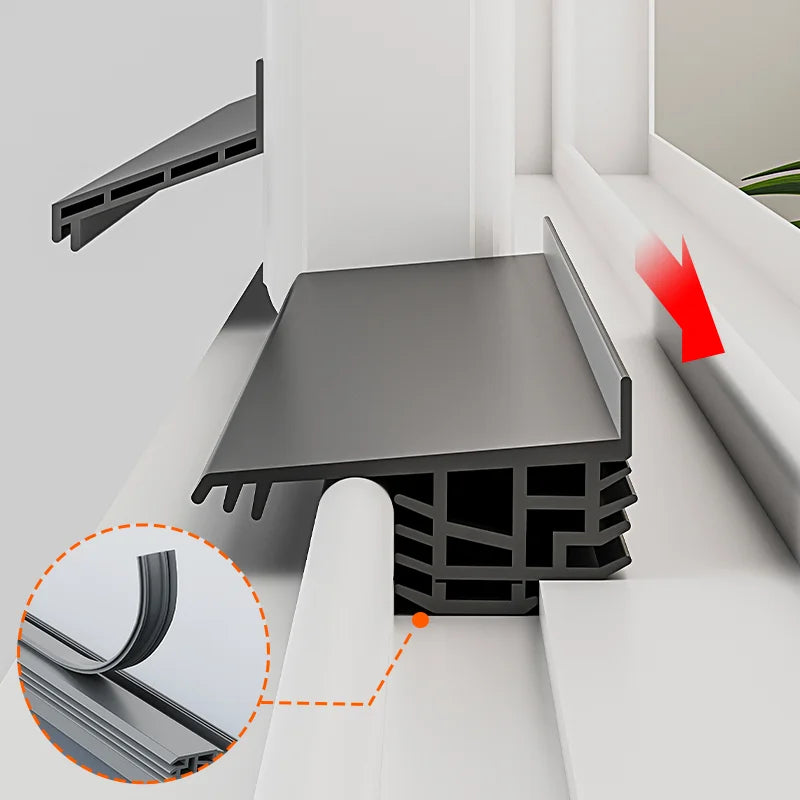 1 1m TPE Waterproof Self Adhesive Strip Window Glass Door Balcony Qme