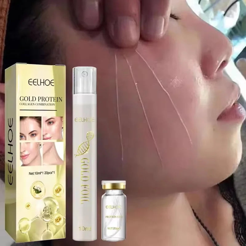 Collagen Protein Thread Instant Wrinkle Remover Serum Set Lifting Firming Soluble Absorbable Face Filler Anti-aging Skin Care Qme