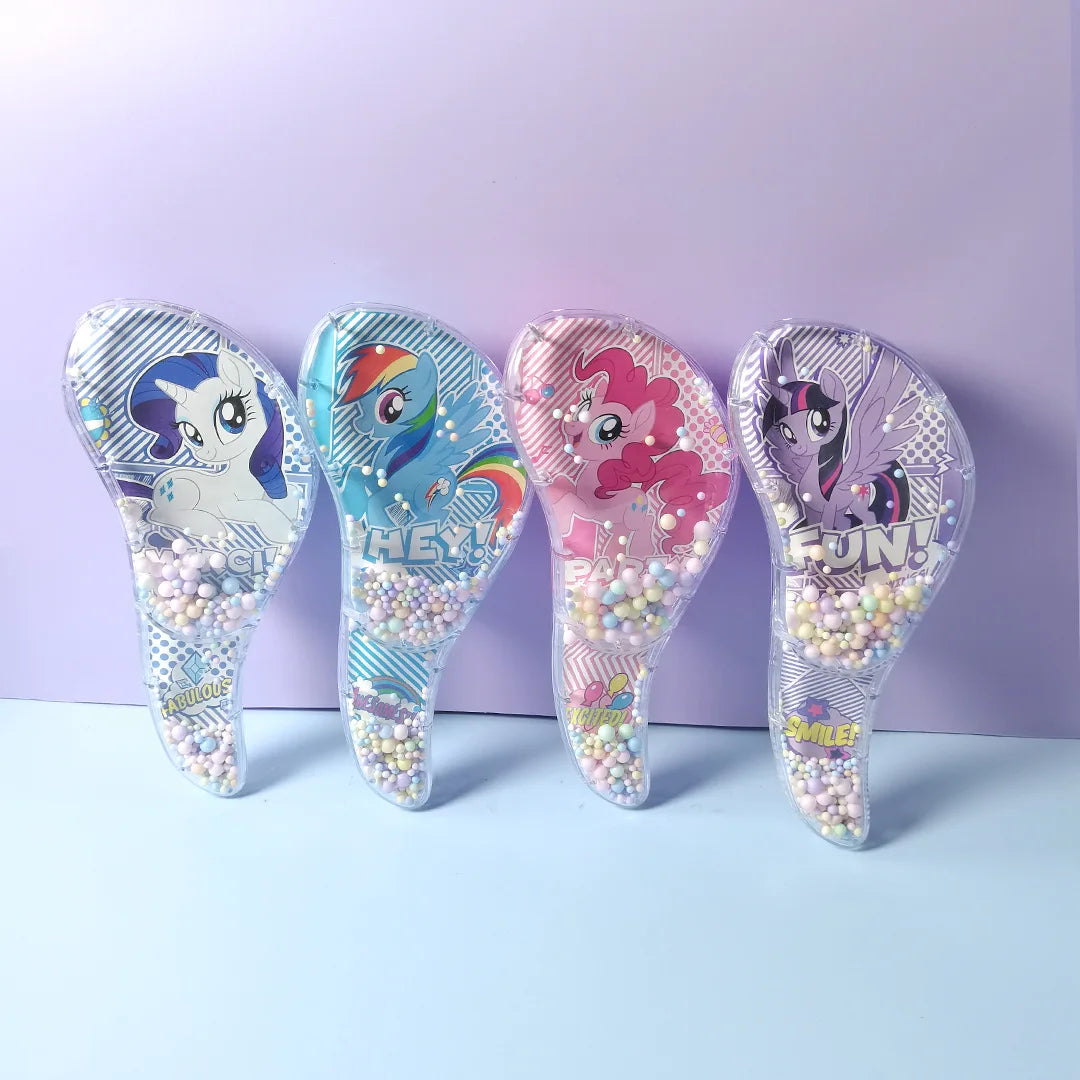Hello Kitty Kuromi S-Shaped Transparent Cartoon Comb Student Anti-Tangle Massage Comb Hair-Smoothing Plastic Hair Comb Qme 012 Random Style