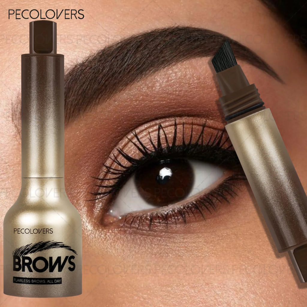 Travel Eyebrow Powder Angled Brush Waterproof Non-caking Blendable Qme