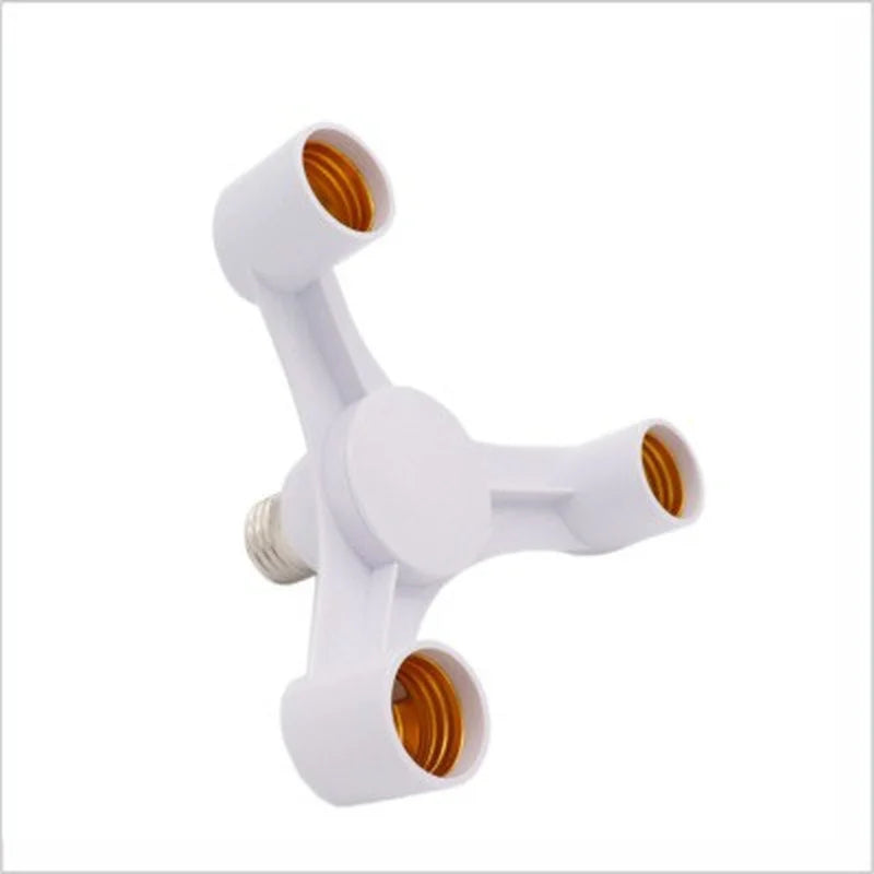 3In1 E27 To E27 Extended LED Lamp Bulbs Socket Splitter Adapter Holder for Photo Studio Qme