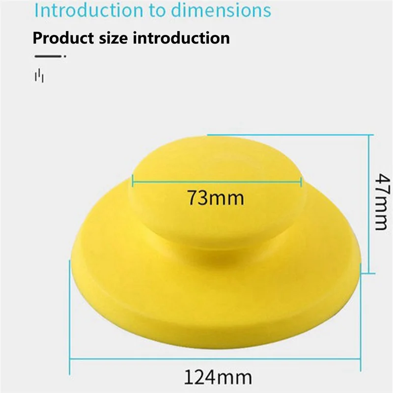 A02F-Manual Sander Grinding Block 124Mm Compatible 5-Inch Round Hand Tray Polishing Adhesive Tray Qme