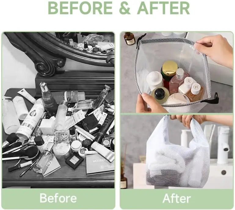 Large Capacity Waterproof Cosmetic Storage Bag Portable Travel Makeup Organizer Handbag for Traveling Carry-On Travel for Wome Qme