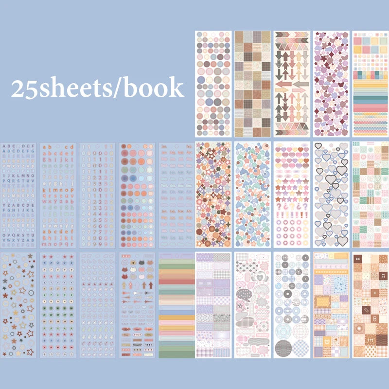 2 Books Colorful Macaron Basic Sticker Book, Versatile for Journal & Album Decor, Essential for Craft Lovers Qme