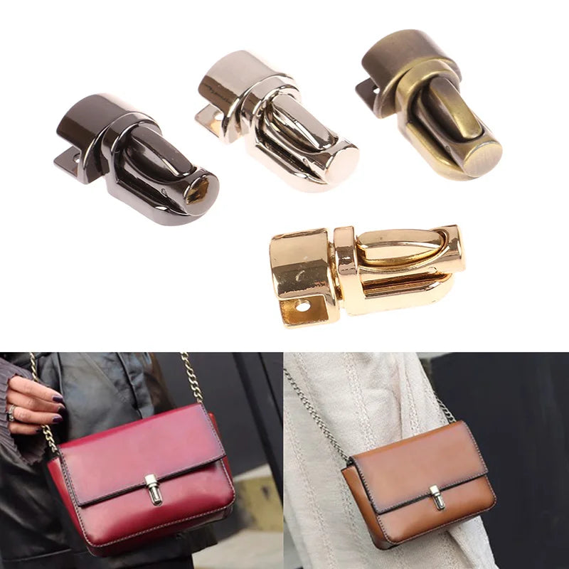 Durable Metal Column Tuck Lock Closure Catch Clasp Buckle Fasteners for Bag Case Handbag Purse Accessories, DIY Wallet Making Qme