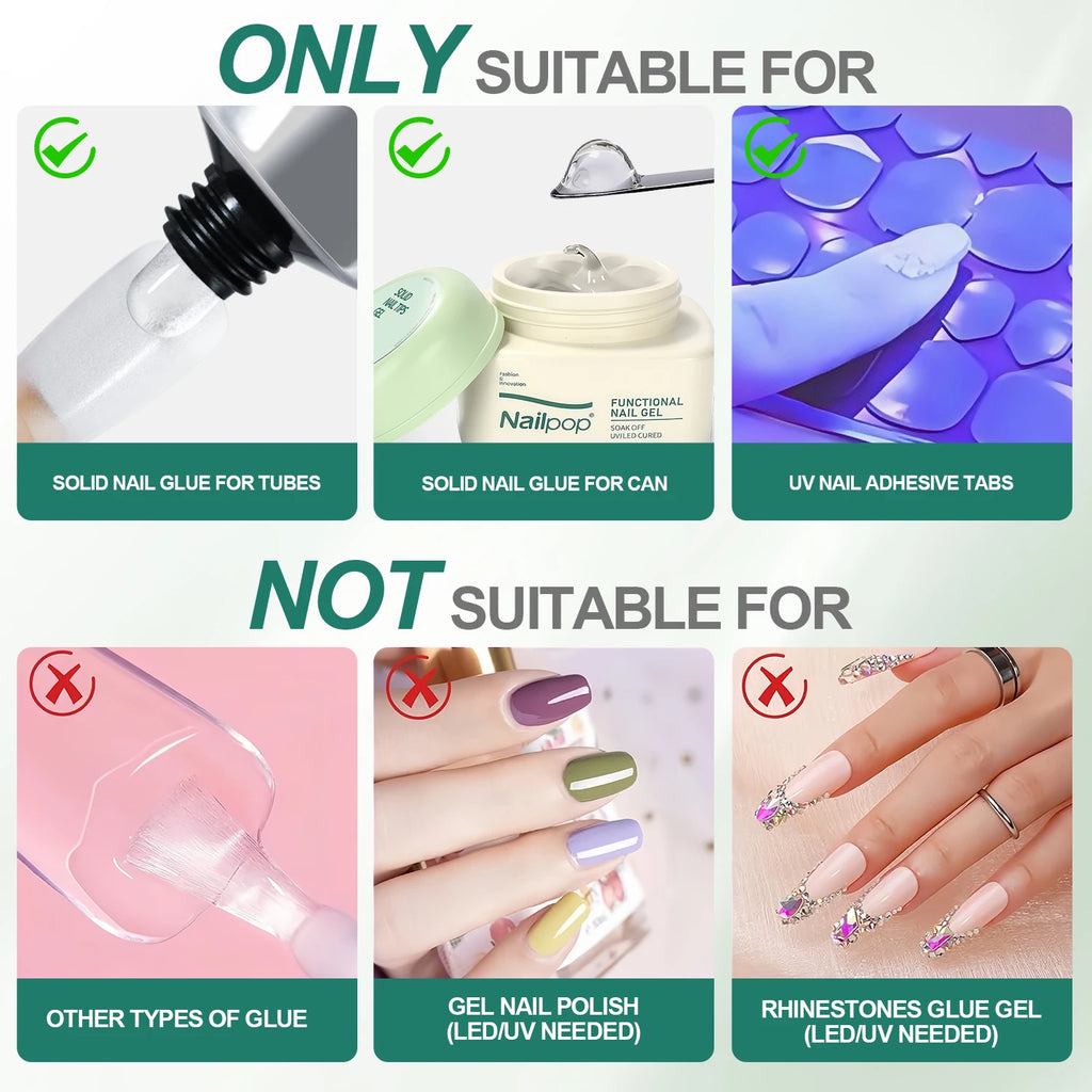 Nailpop Nail Remover Spray Press Nails False Tips UV Soak Off Solid Qme