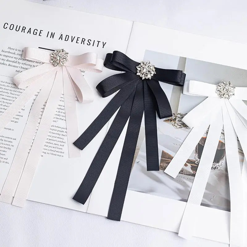 College Butterfly Knot Simple Slim Adjustable Elastic Band Ribbon Qme