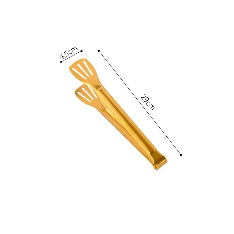 Stainless Steel Food Tongs Barbecue Meat Salad Steak Serving Clip Qme B2