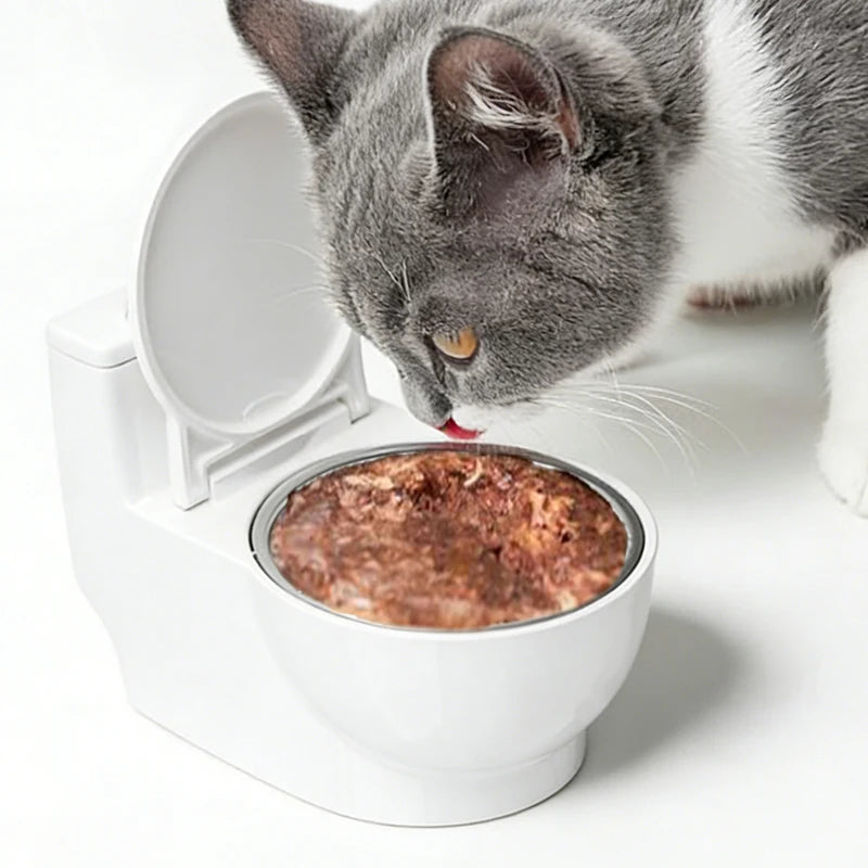 Cat Dog Small Funny Bowl Dogs Cats Hilarious Gravity Toilet Water Qme