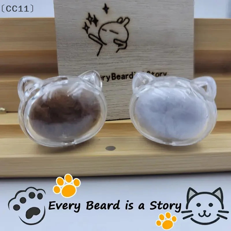 CC112pcs Pet Hair Keepsake Box Transparent Dog Cat Fur Storage DIY Qme
