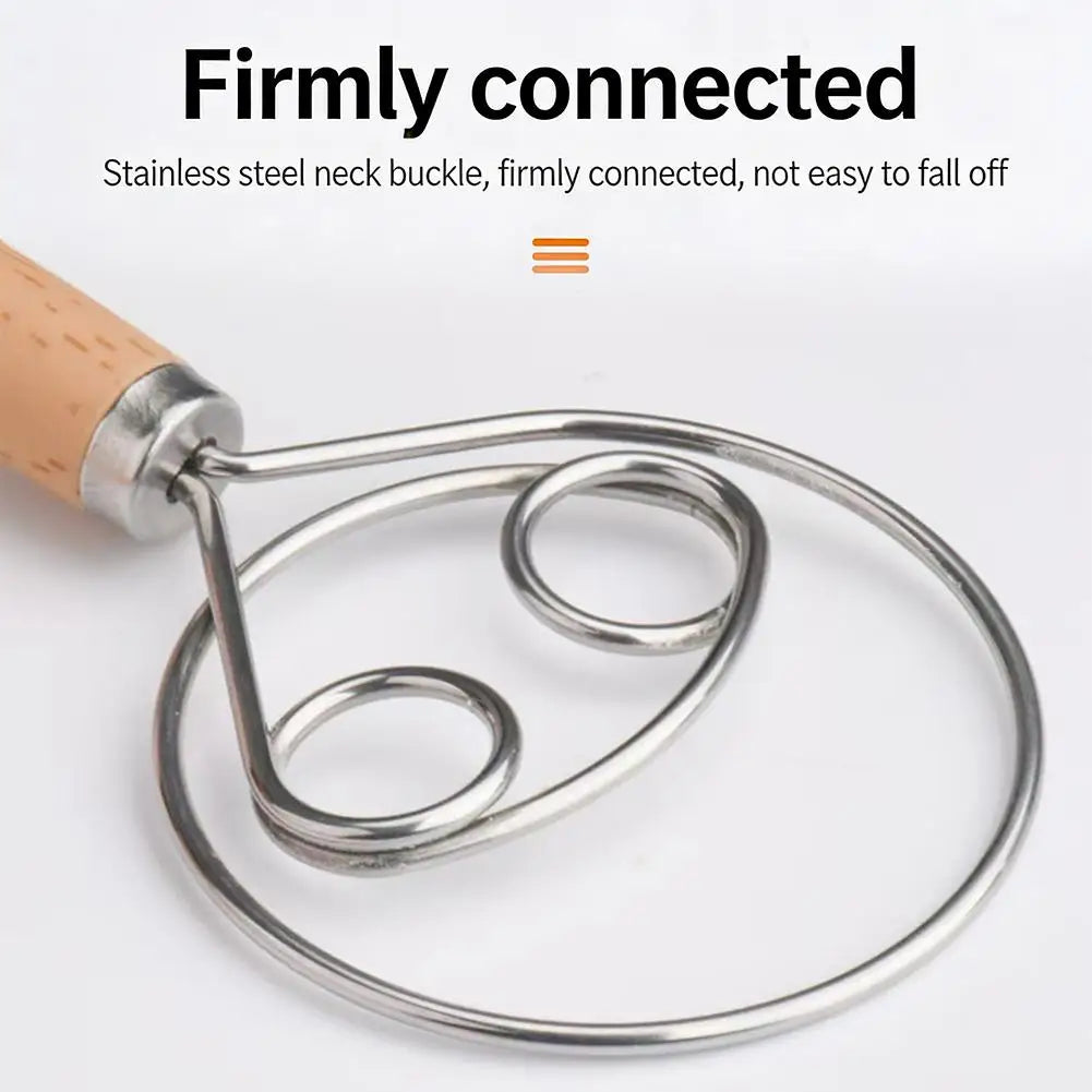 Dough Whisk Sourdough Baking Tools Bread Batter Cake Stainless Steel Qme