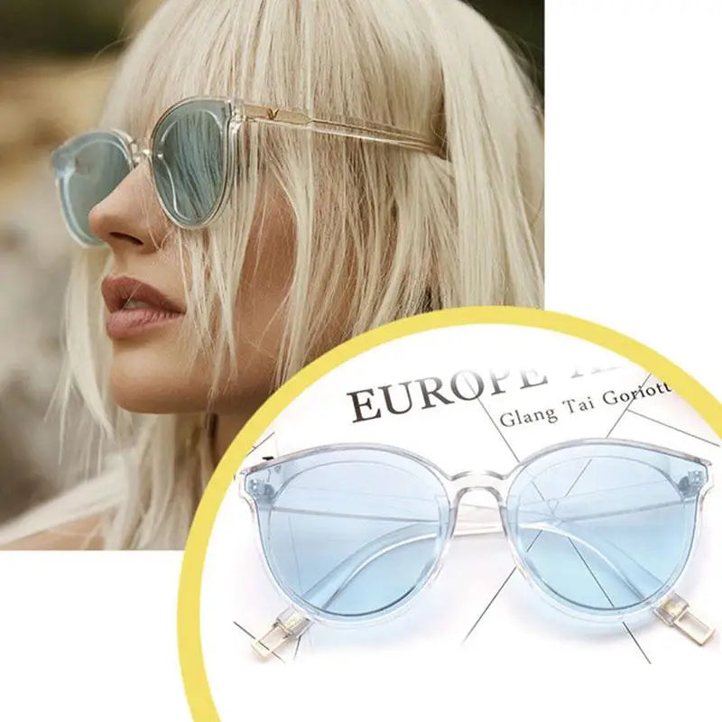 Fashion Punk Sunglasses Women Men Trendy Wrap Around Star Decor Qme