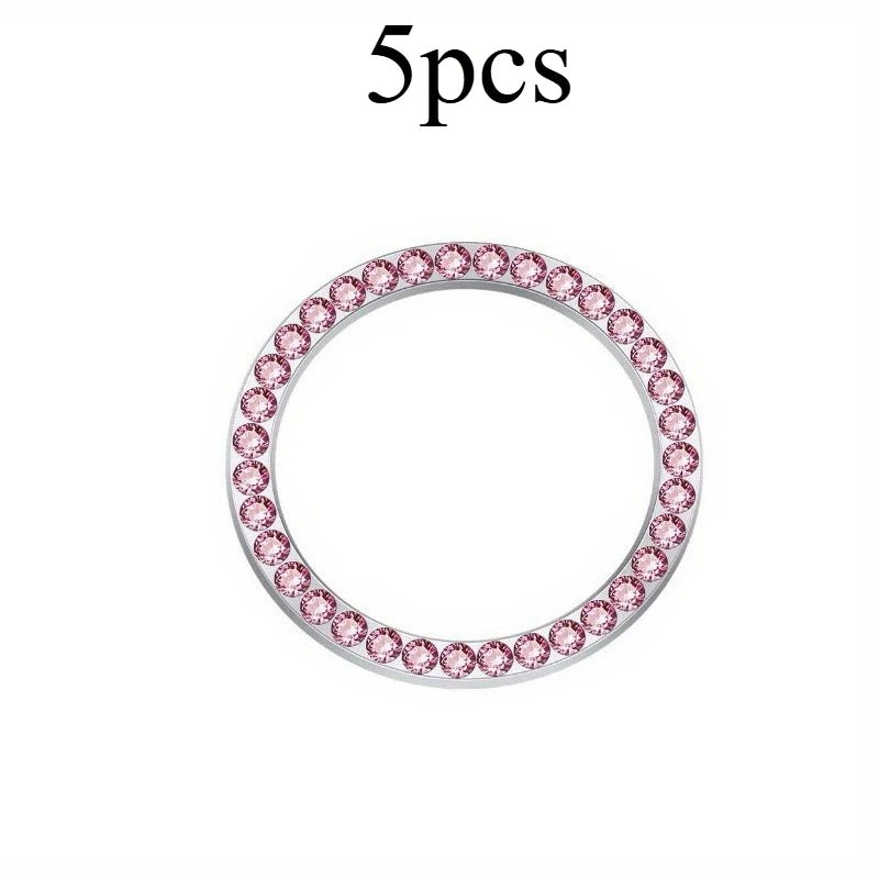 Car ignition switch sticker, circular sticker for car and motorcycle decoration Qme Pink