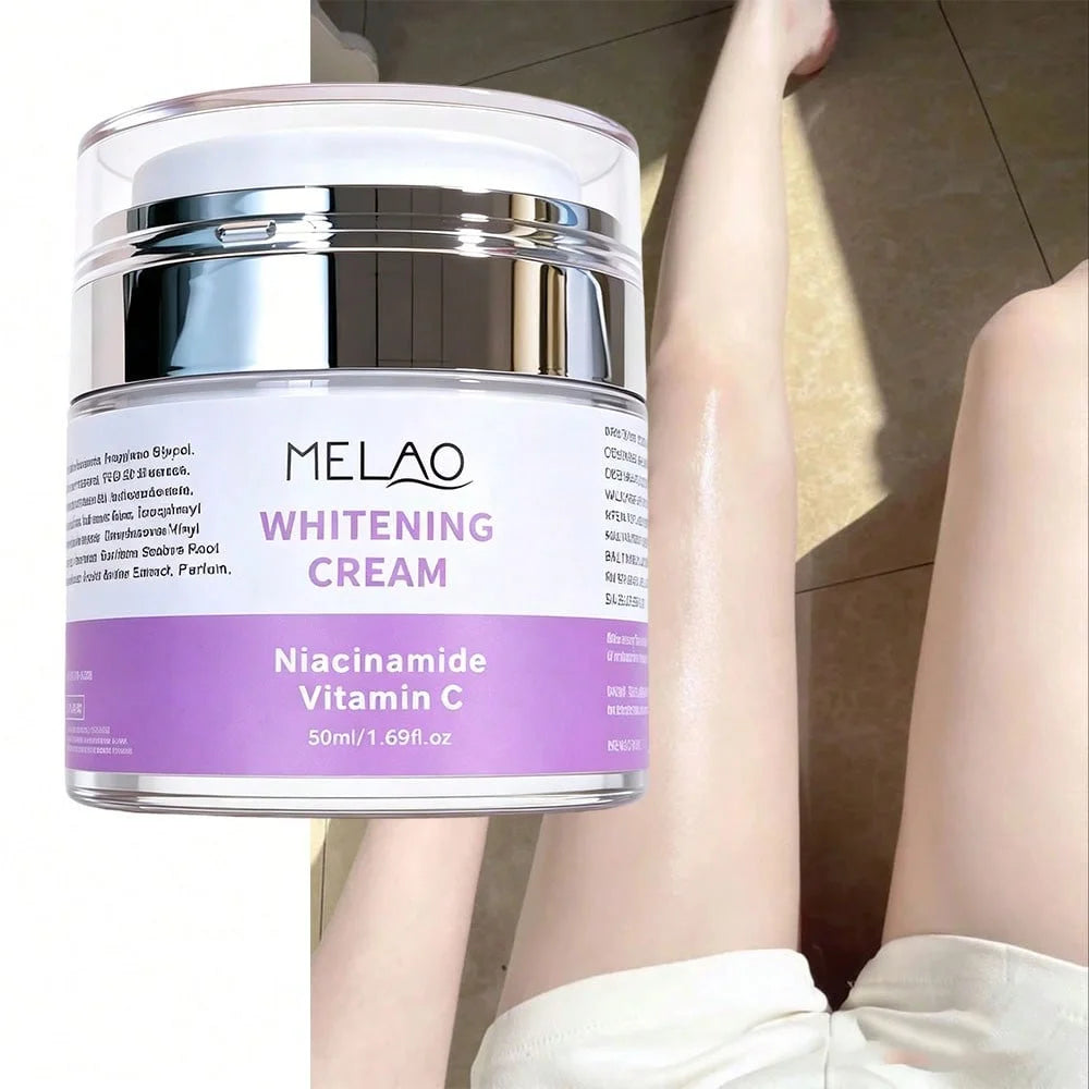 MELAO Whitening Cream with 2% Alpha Arbutin, Kojic Acid & Licorice Root Extract - Brightening Cream for Dark Spots Correction Qme