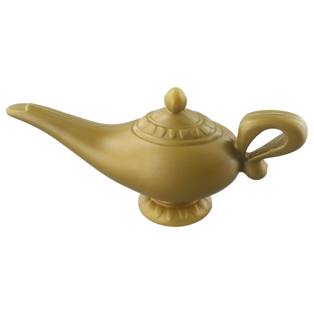 Vintage Style Carved Aladdin Genie Lamp Carnival Party Plastic Creative Lamp Supplies Performance Dress Up Props Home Ornaments Qme