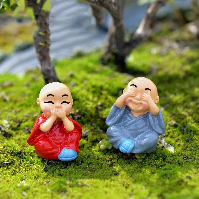 Little Monk Resin Crafts Micro Landscape DIY Ornaments Flower Pot Qme