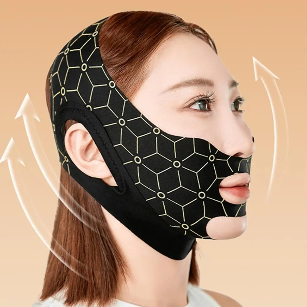Face Lifting Tapes Mask Adjustable Toning Belts Reusable Chin Strap Qme