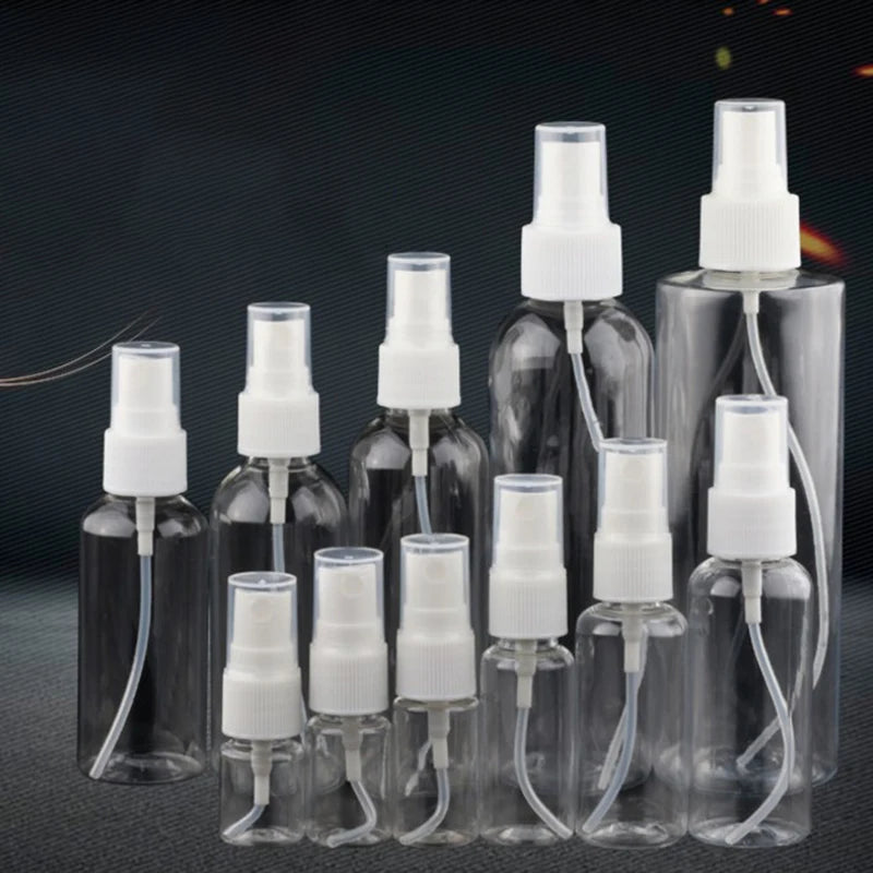 Mini Portable Transparent Plastic Spray Bottle Refillable Container Qme