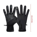 one size USB Touch Screen Gloves Heated Motorcycle Gloves Cycling Running Ski Winter Gloves Hiking Walking Anti-Slip Gloves Qme Black