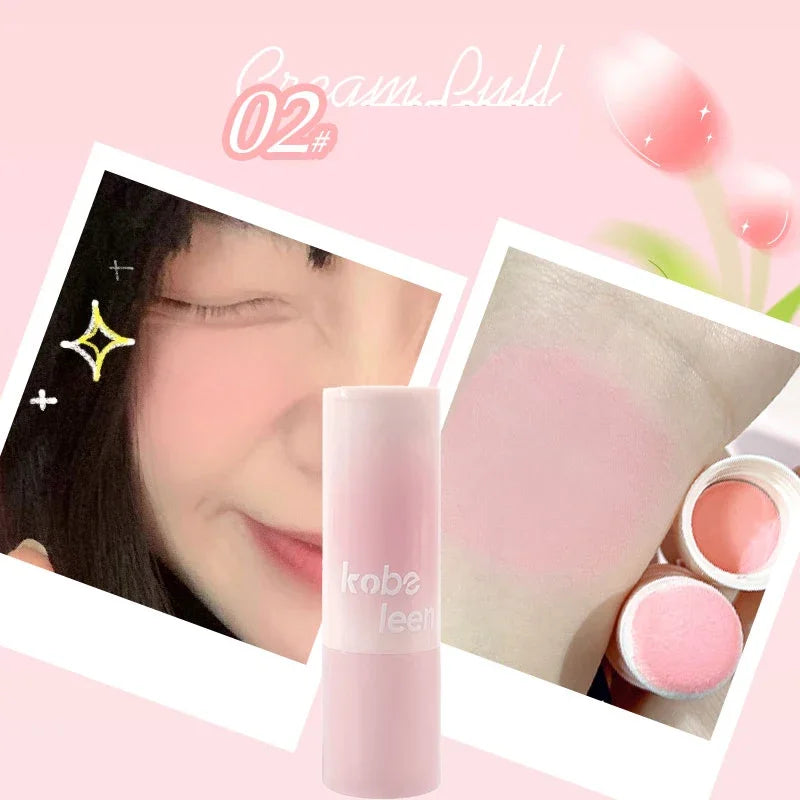 Double-ended Blush Stick Soft Face Brightening Contouring Shadow Blusher Powder Peach Pink Cheek Tint Korean Makeup Cosmetics Qme 02