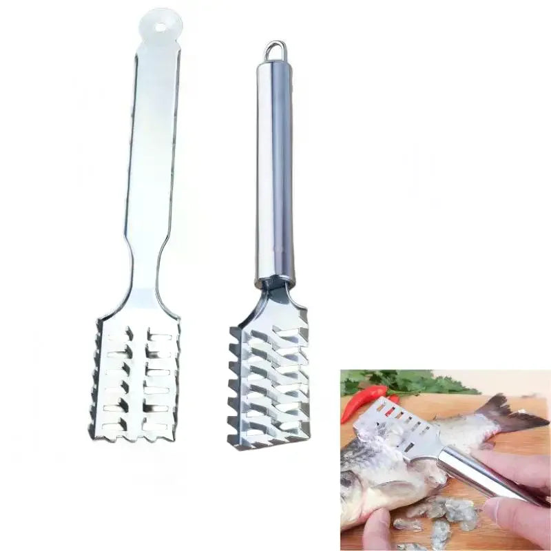 Fish Scaler Stainless Steel Remover Serrated Sawtooth No Mess Easily Qme