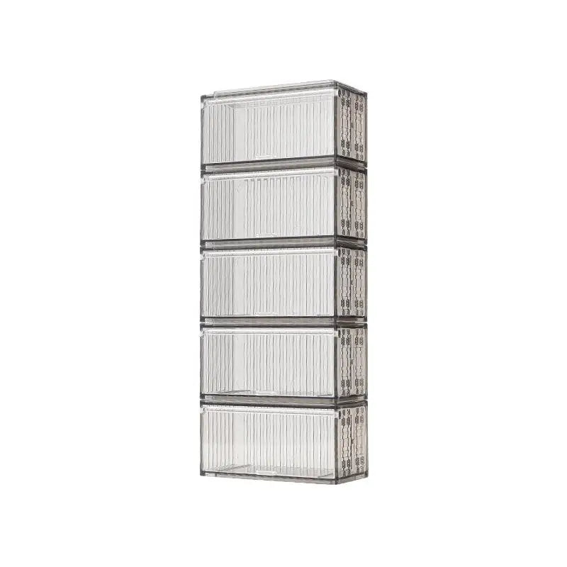 8-Compartment Acrylic Toy Car Display Rack Wall-Mounted Model Car Storage Cabinet Stackable Dustproof Case Qme