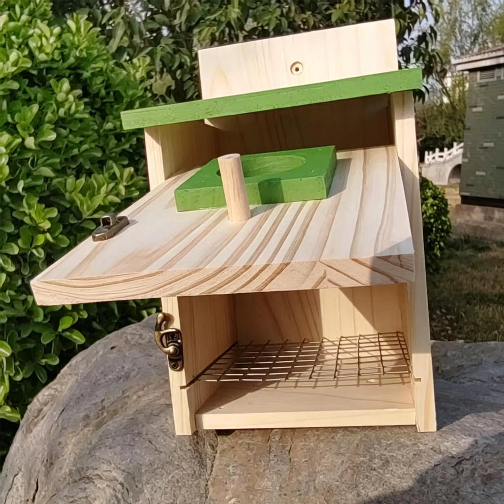 Owl Houses Outdoors Wood Large Ventilated Weather-resistant Shelter Qme