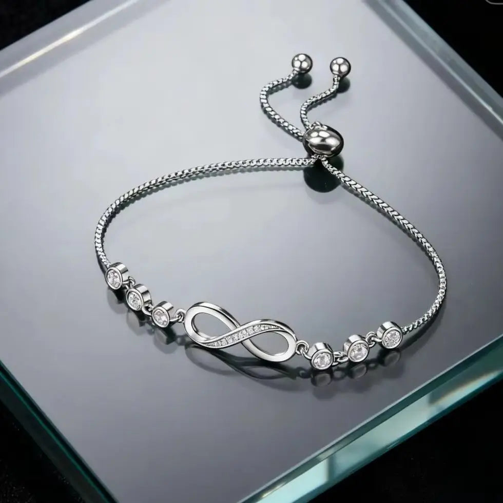 Custom 925 Sterling Silver Crystal Bracelets for Women Fashion Y2K Jewelry Charm Wedding Engagement Party Christmas Gifts Qme