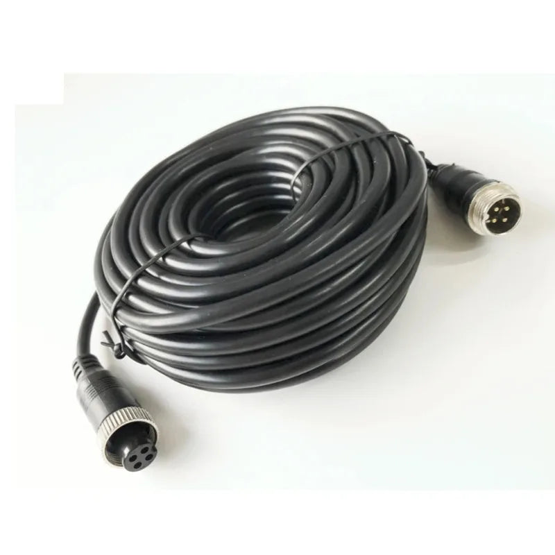 1PCS M12 4Pin 1-20m Aviation Plug Cable, 4Pin Vehicle Aviation Head Extension Cable, Aviation Head Video Cable Qme
