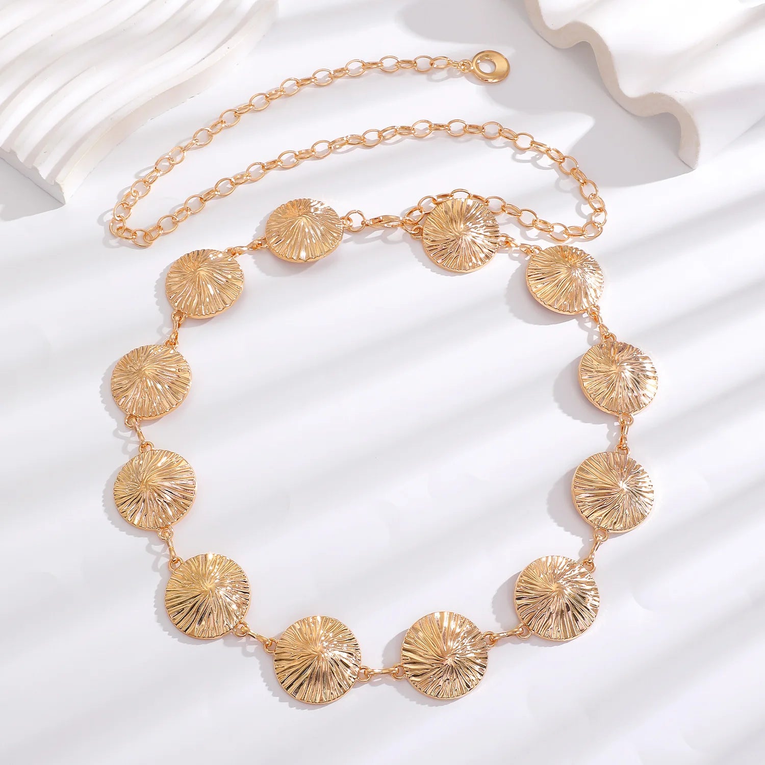 Women's Slim Decorative Waist Chain Silver Ethnic Style Tassel Chain Belt for Dresses Jeans Belt Trendy Qme FF
