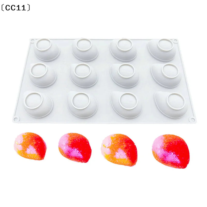 Fruit Series Silicone Mold Mango Shape Baking Chocolate Mousse Cake Qme