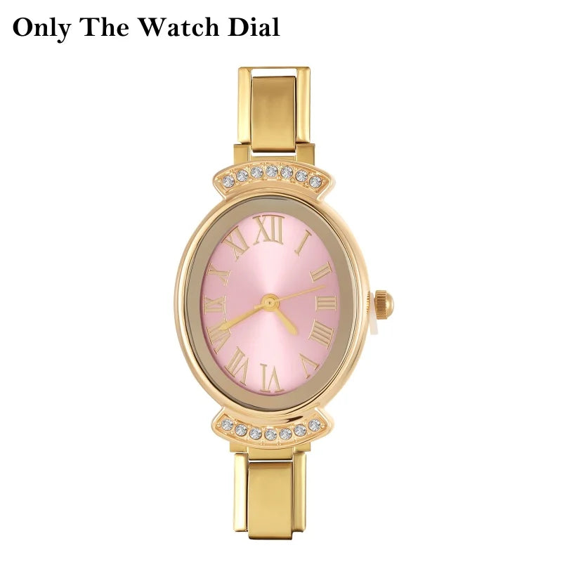Stainless Steel Fit Watch Connector Italian Charm Links Women's Round