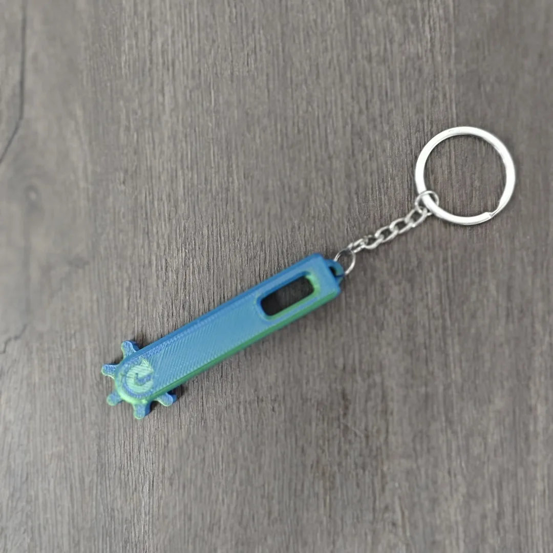 Gear Stress Relief Keychain Portable Mini Fidget Toy Office Travel Qme Blue
