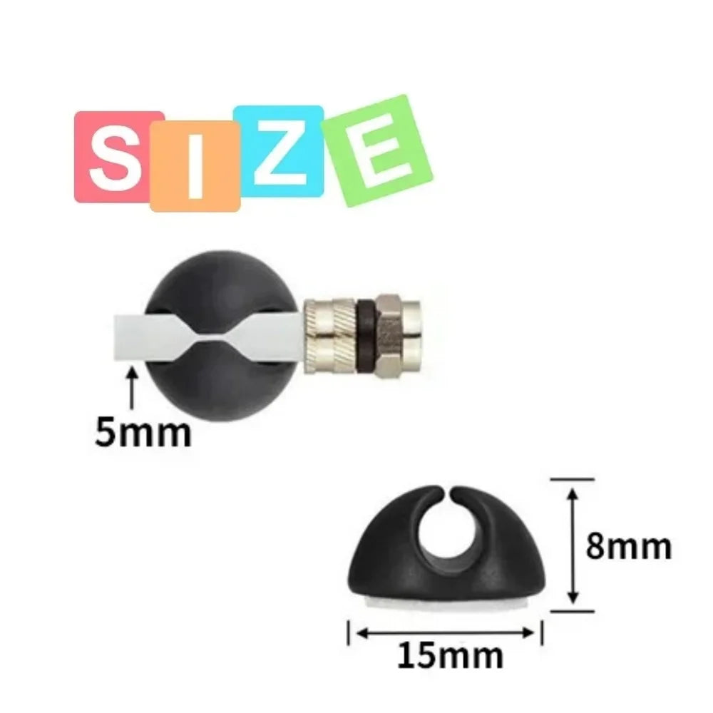 20pcs Data Cable Holders Charger Line Clip Easy to Install For Computer Tablet Cellphone Wire Organization Household Accessories Qme