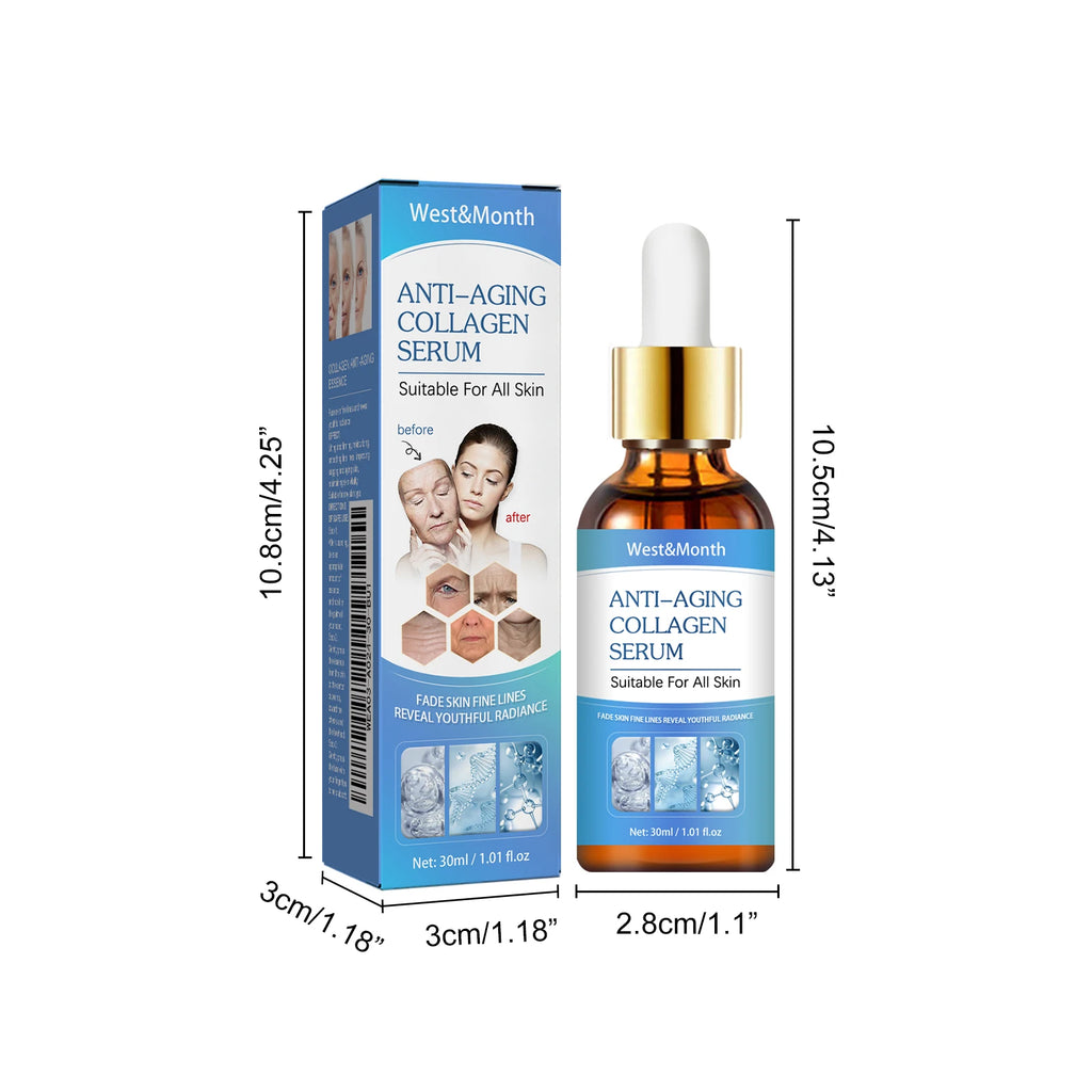 Collagen Face Serum Tighten Lifting Lightening Fine Lines Wrinkle Nourishing Anti-aging Moisturizing Brighten Essence Skin Care Qme