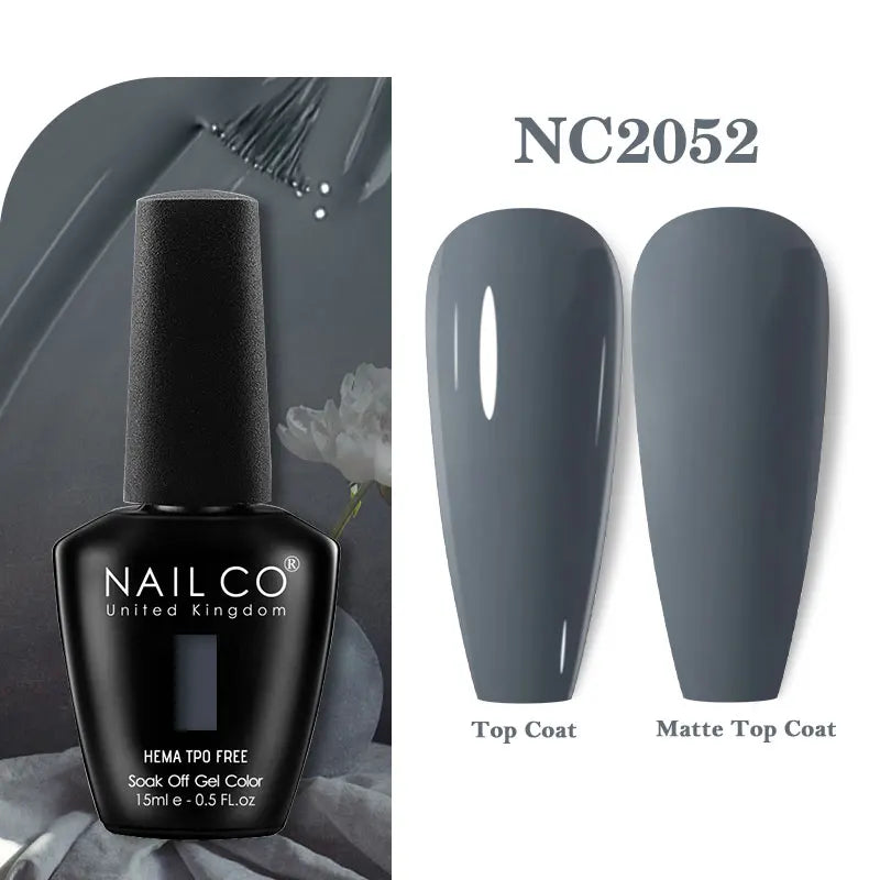NAILCO Green Series Dark Gel Nail Polish Lasting Hybrid Base Matte